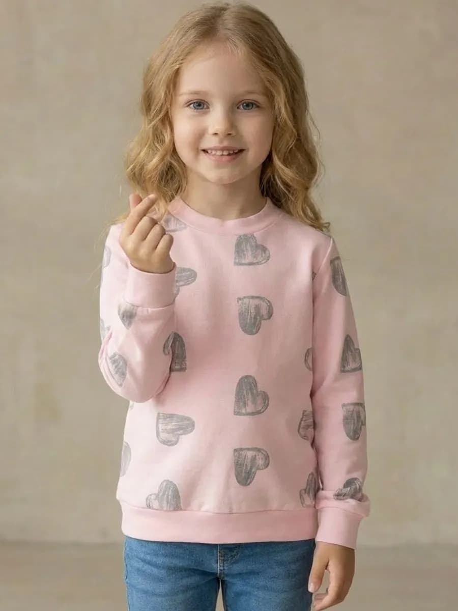 Детский свитшот толстовка хлопок с небольшим начесом