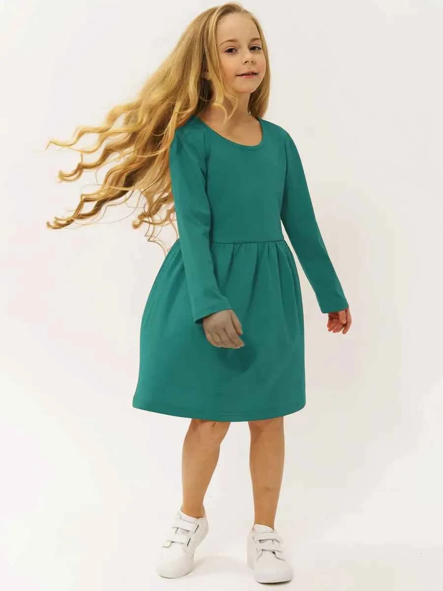 Платье для девочки с длинным рукавом в садик