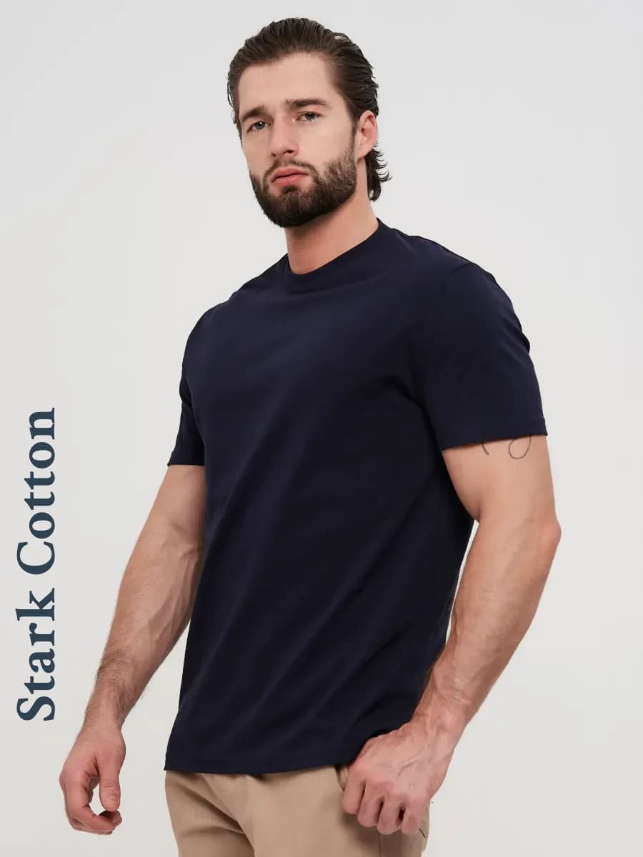 Футболка базовая хлопок однотонная