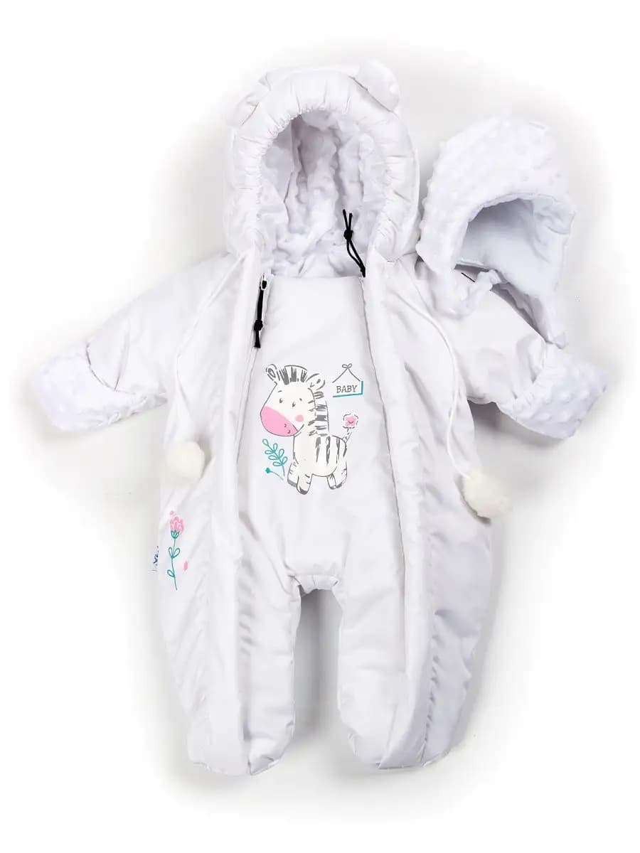 Комбинезон для новорожденных демисезонный с шапкой и снудом