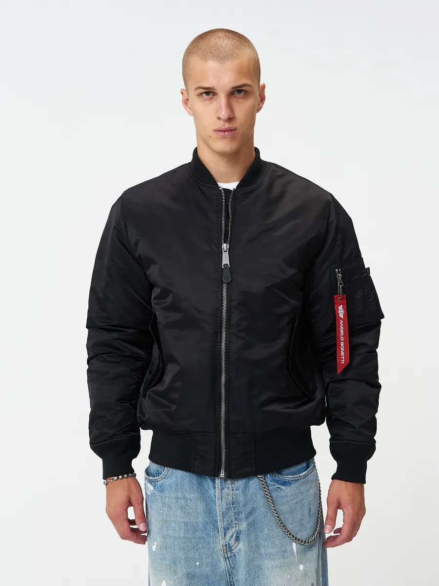 Бомбер утепленный из нейлона MA-1 Aeronautica BLACK