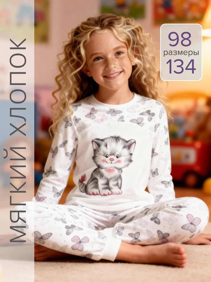 Пижама для девочки со штанами