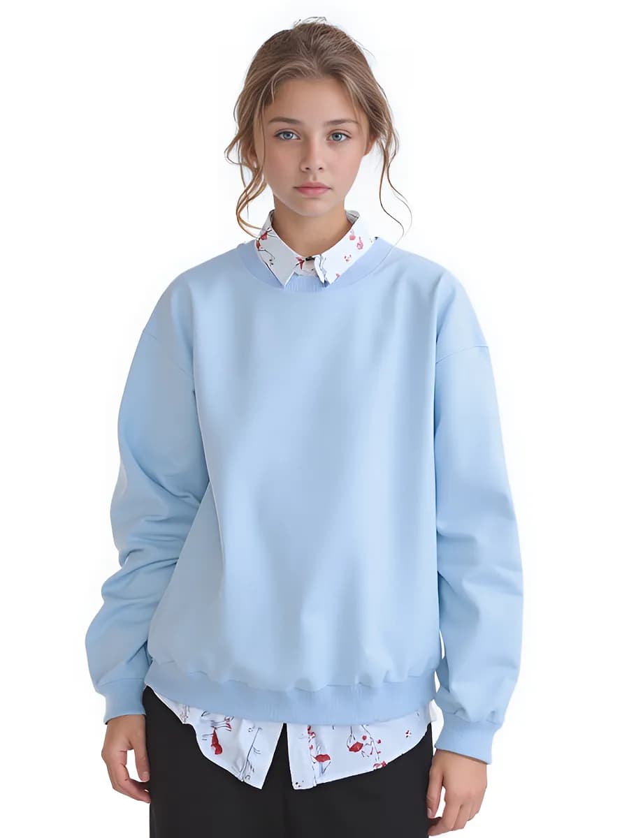 Свитшот y2k школьный оверсайз трикотажный