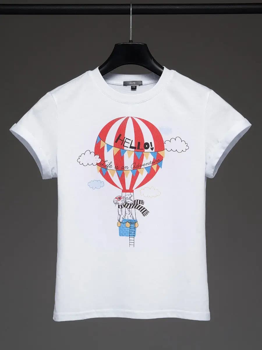 Футболка с принтом белая