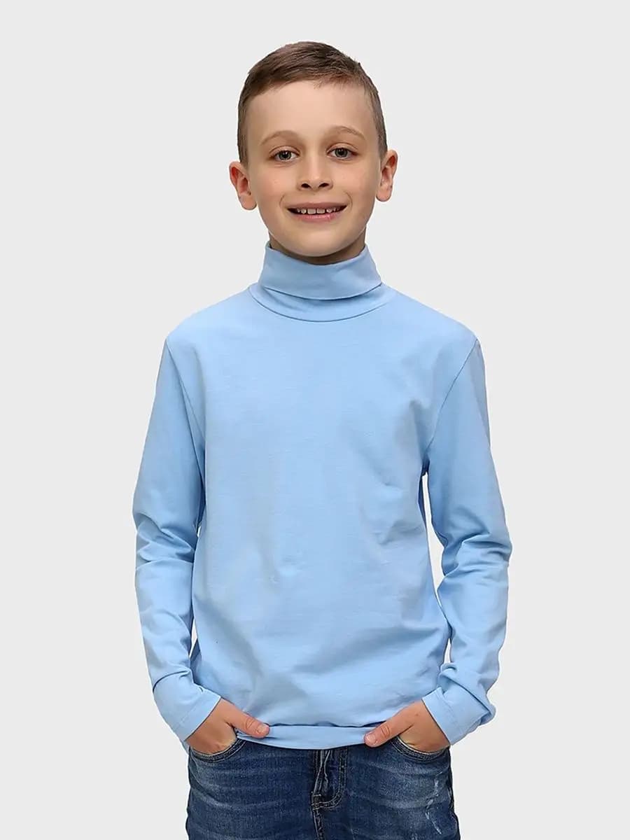 Водолазка школьная, гладкая, ворот отложной