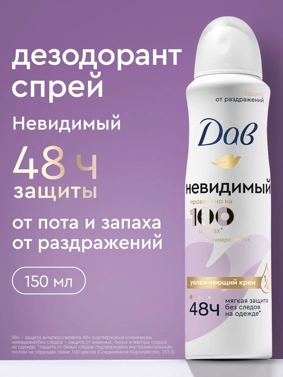Дезодорант женский спрей от пота и запаха Невидимый 150 мл