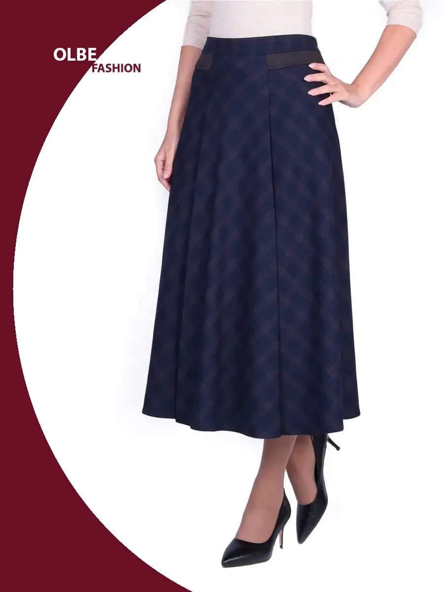 Юбка миди трапеция расклешенная