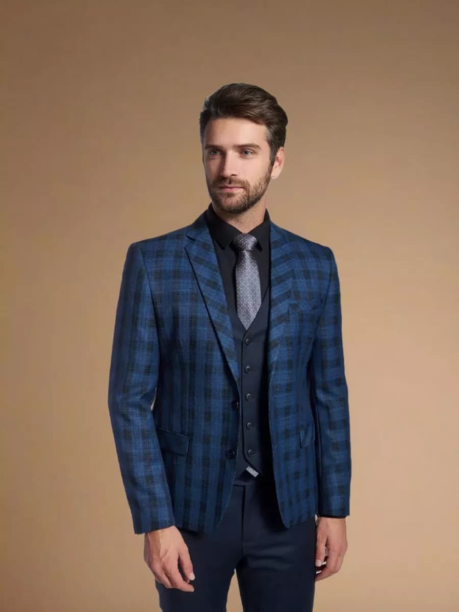 Пиджак мужской деловой в клетку премиальный