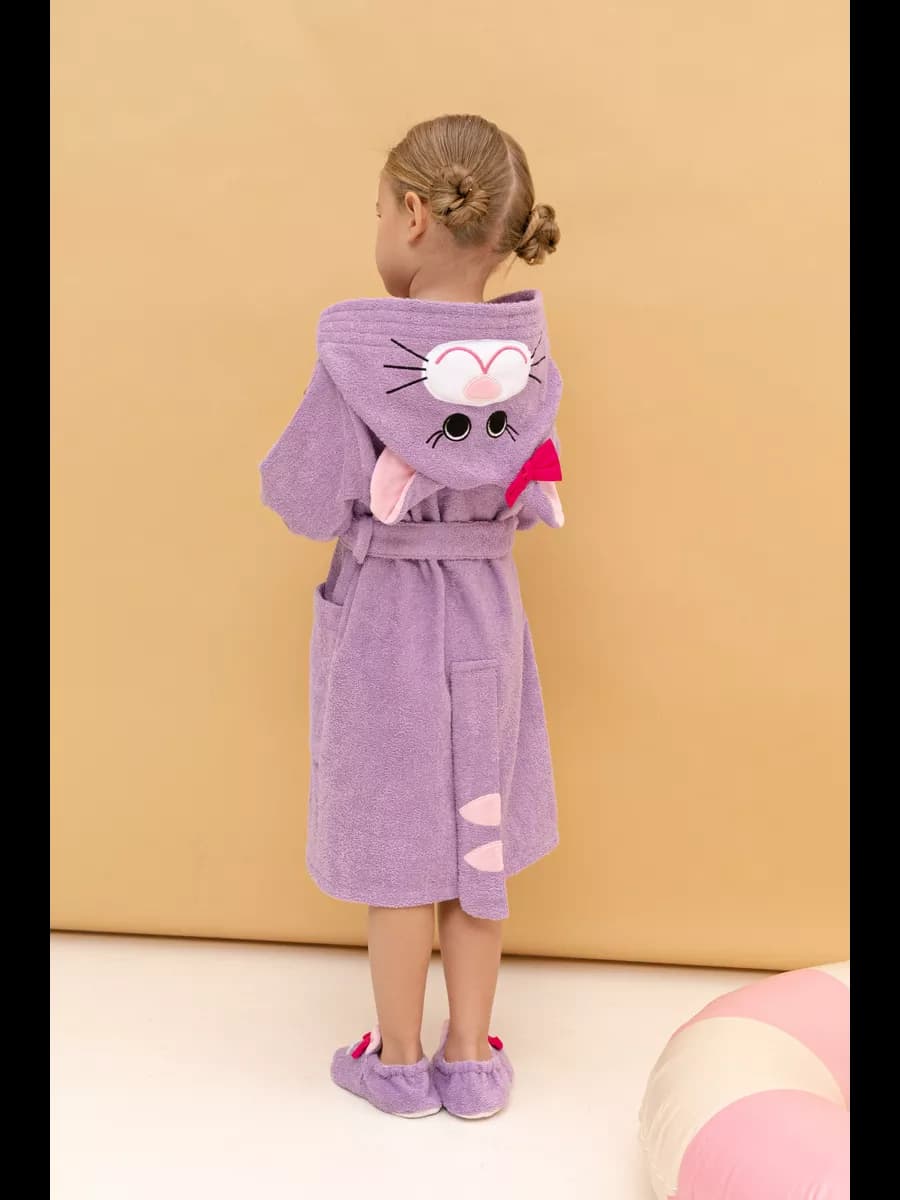 Халат детский домашний махровый Кошка