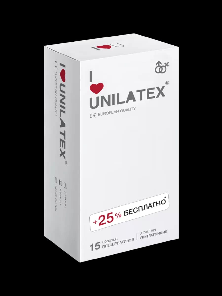 Презервативы Ultra Thin 12+3 шт, Ультратонкие