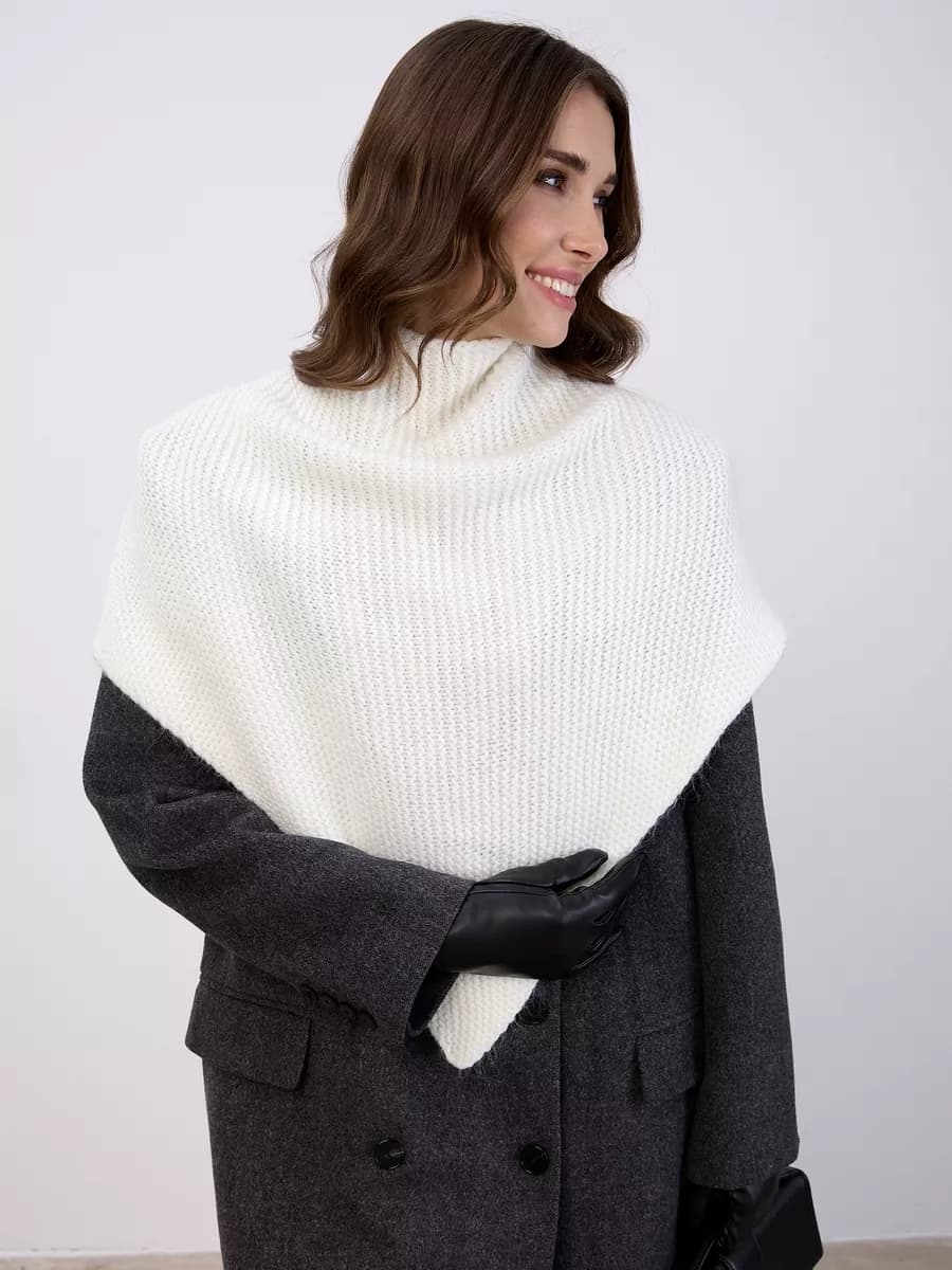 Платок косынка шарф вязаный шерстяной на голову шею