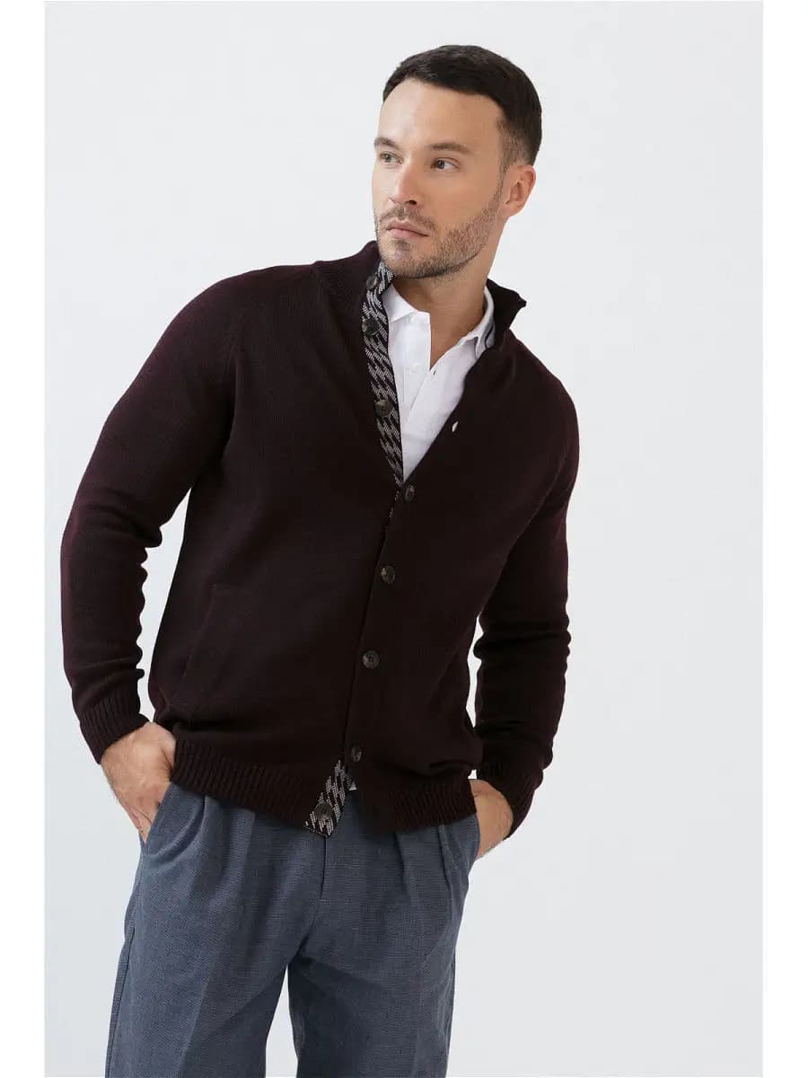 Кардиган мужской на пуговицах шерстяной пиджак