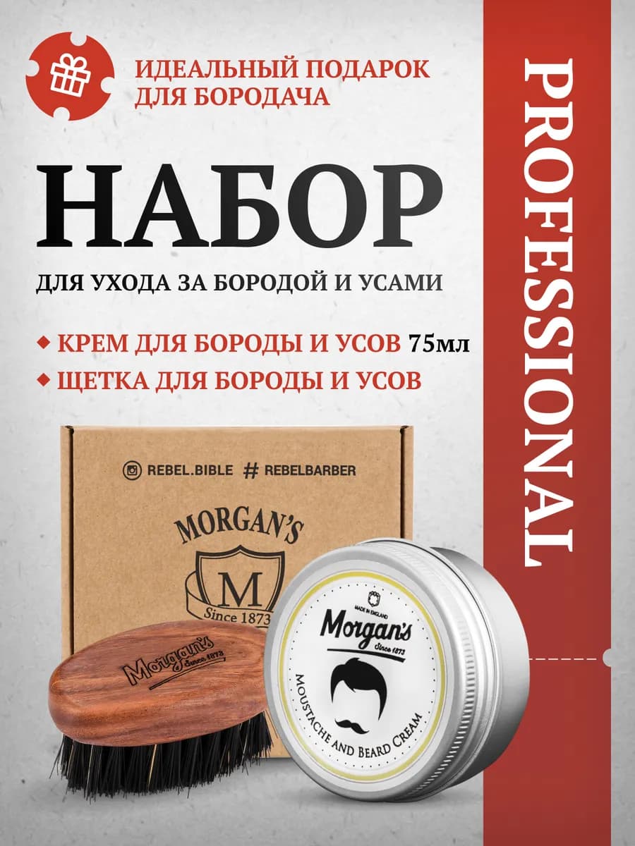 Подарочный набор для бороды и усов Morgans