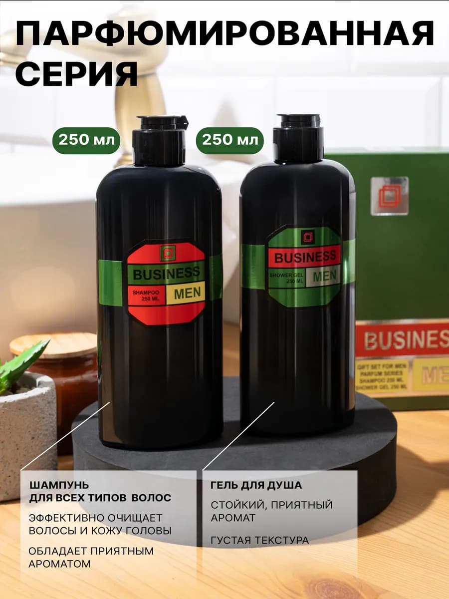 Набор мужской шампунь для волос и гель для душа