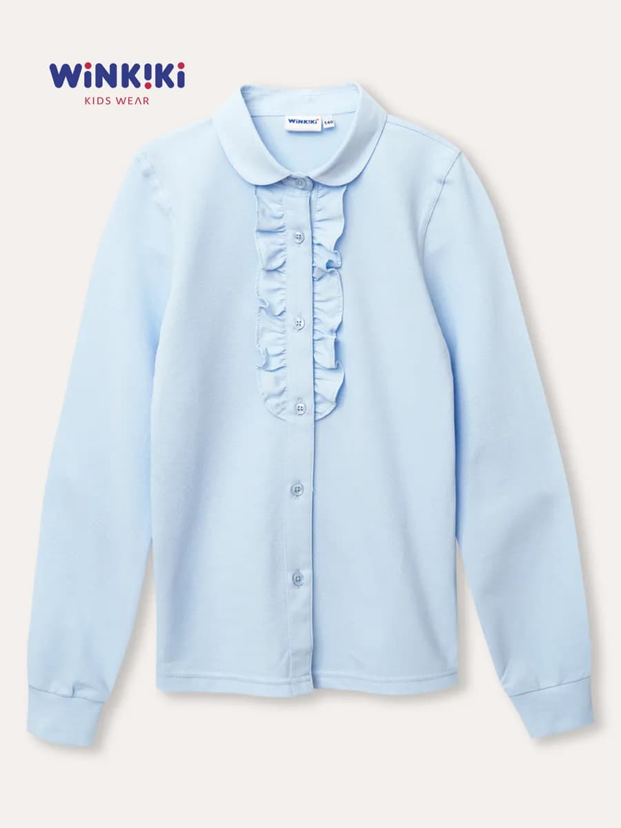 Блузка школьная нарядная с длинным рукавом