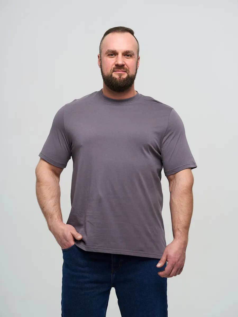 Футболка однотонная больших размеров