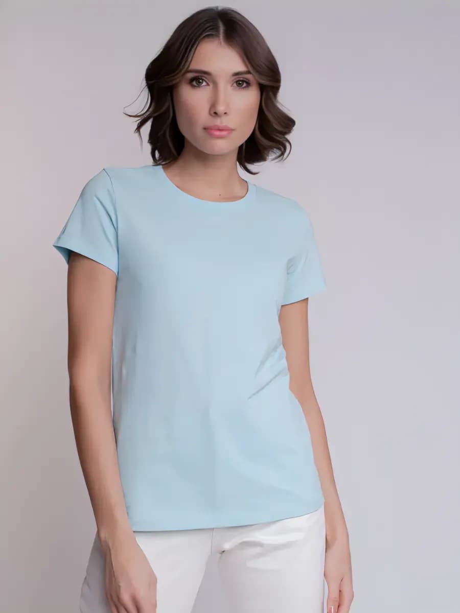 Футболка небо однотонная хлопок