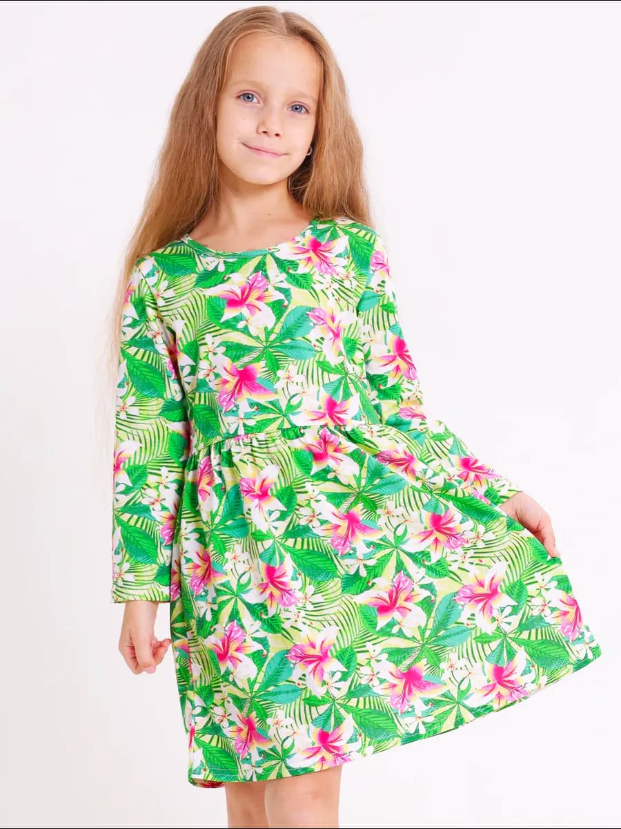 Платье для девочки в садик длинный рукав