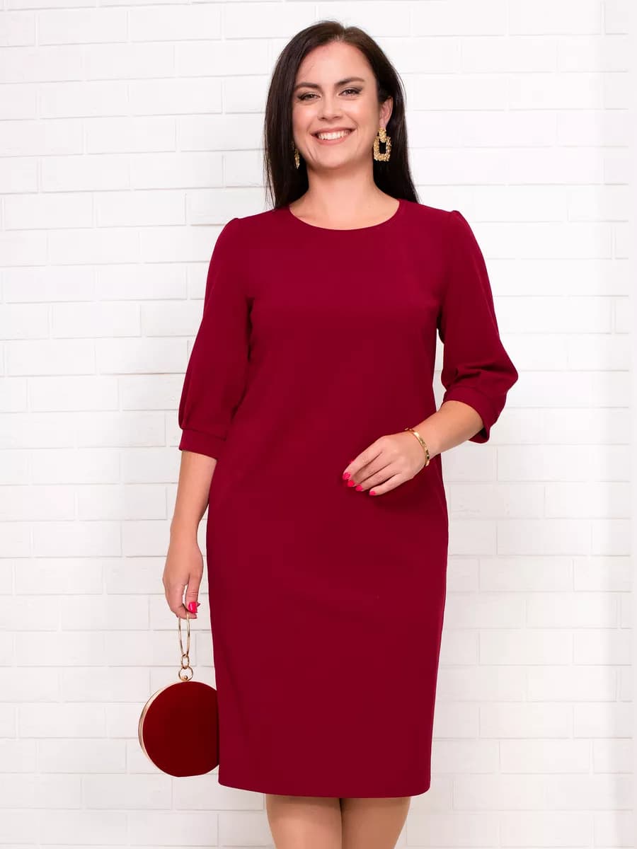 Платье трикотажное большие размеры