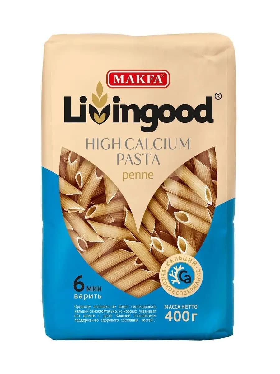 Макароны с растительным кальцием PENNE 400 г