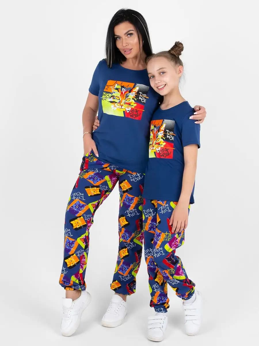 Костюм домашний с брюками для девочки