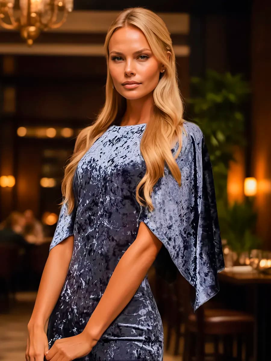 Платье бархатное футляр вечернее большие размеры нарядное