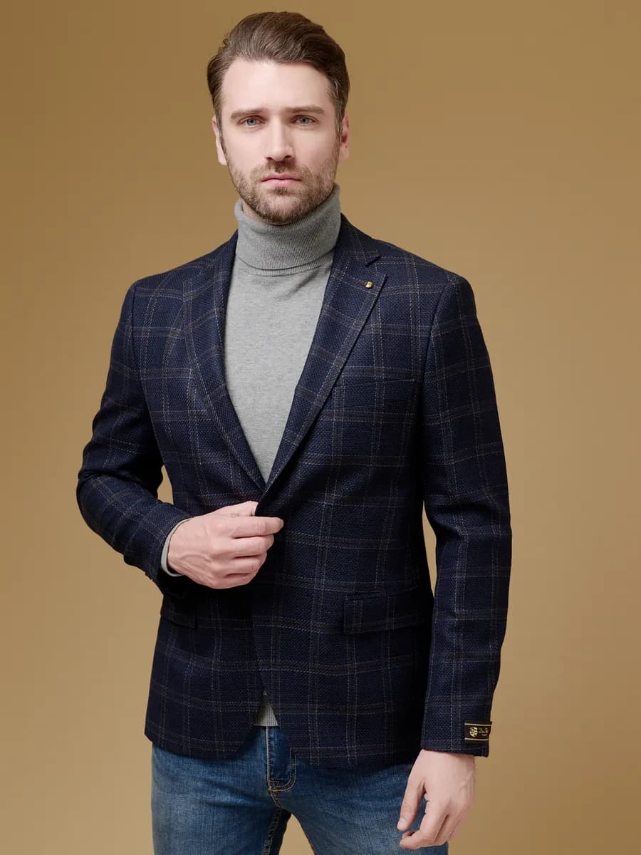 Пиджак классический модный из премиальной 100% шерсти