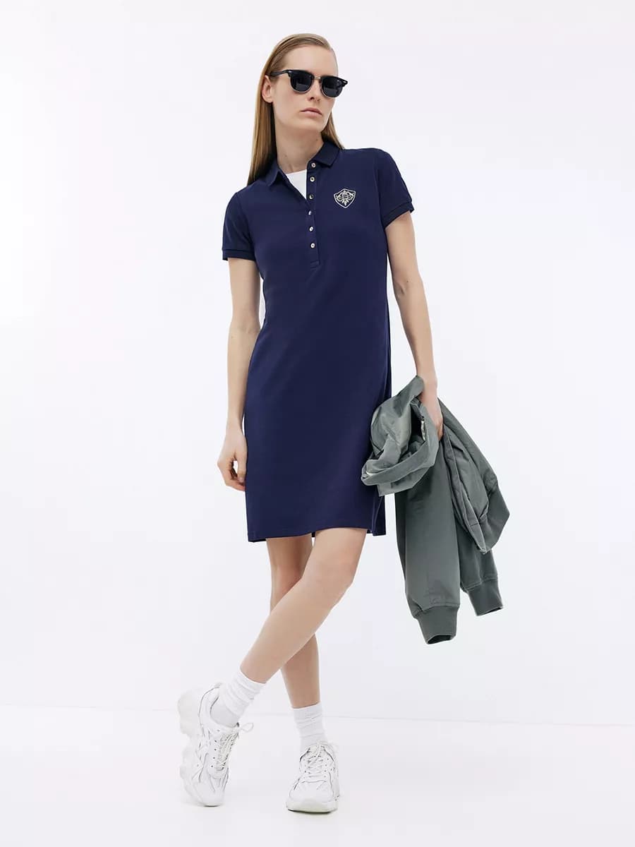 Платье-поло летнее мини