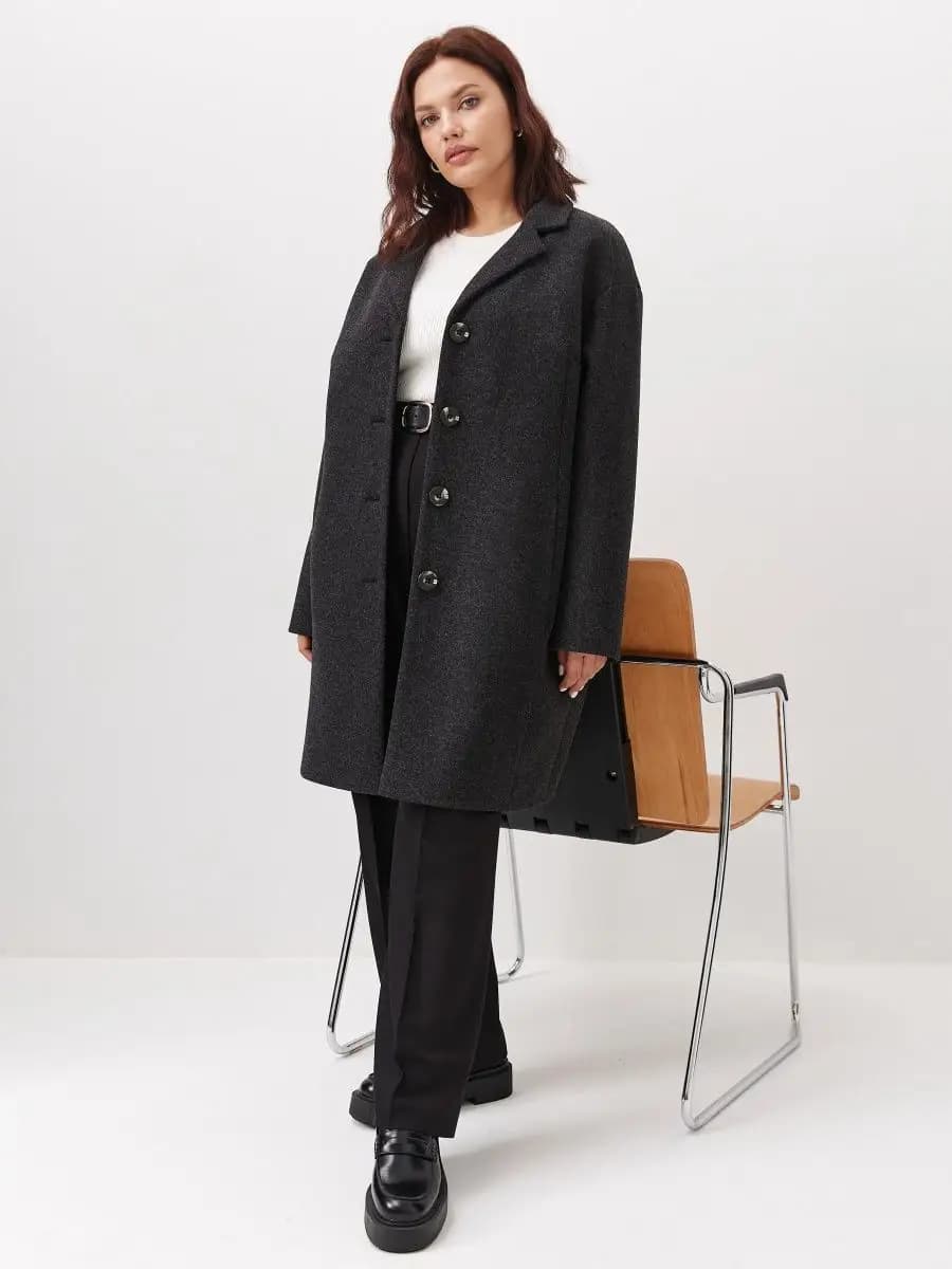 Пальто демисезонное оверсайз верхняя одежда большие размеры