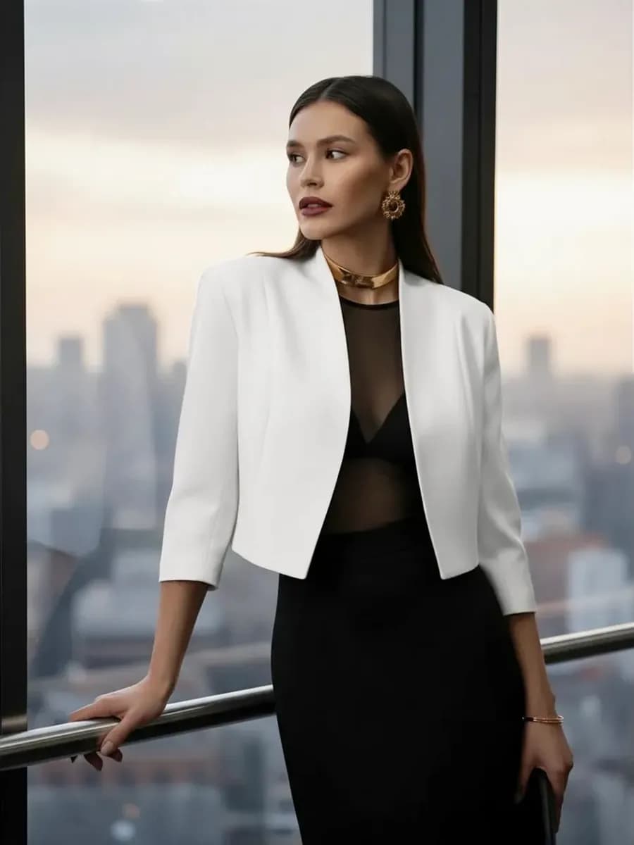 Жакет укороченный вечерний праздничный