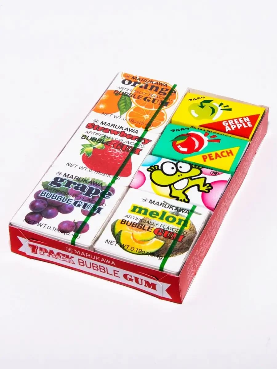 Marukawa жевательная резинка, 7 вкусов