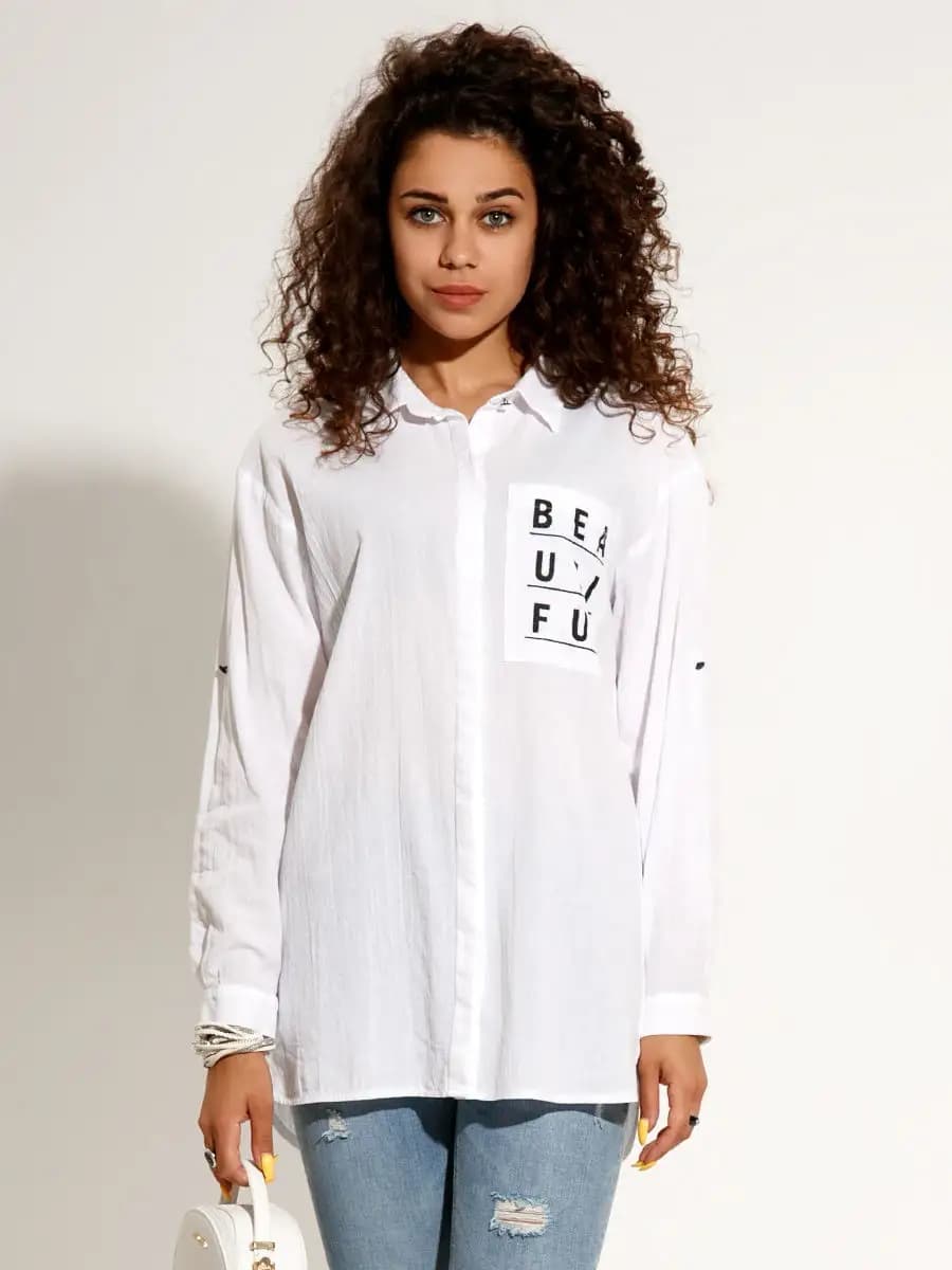 Рубашка с принтом офисная