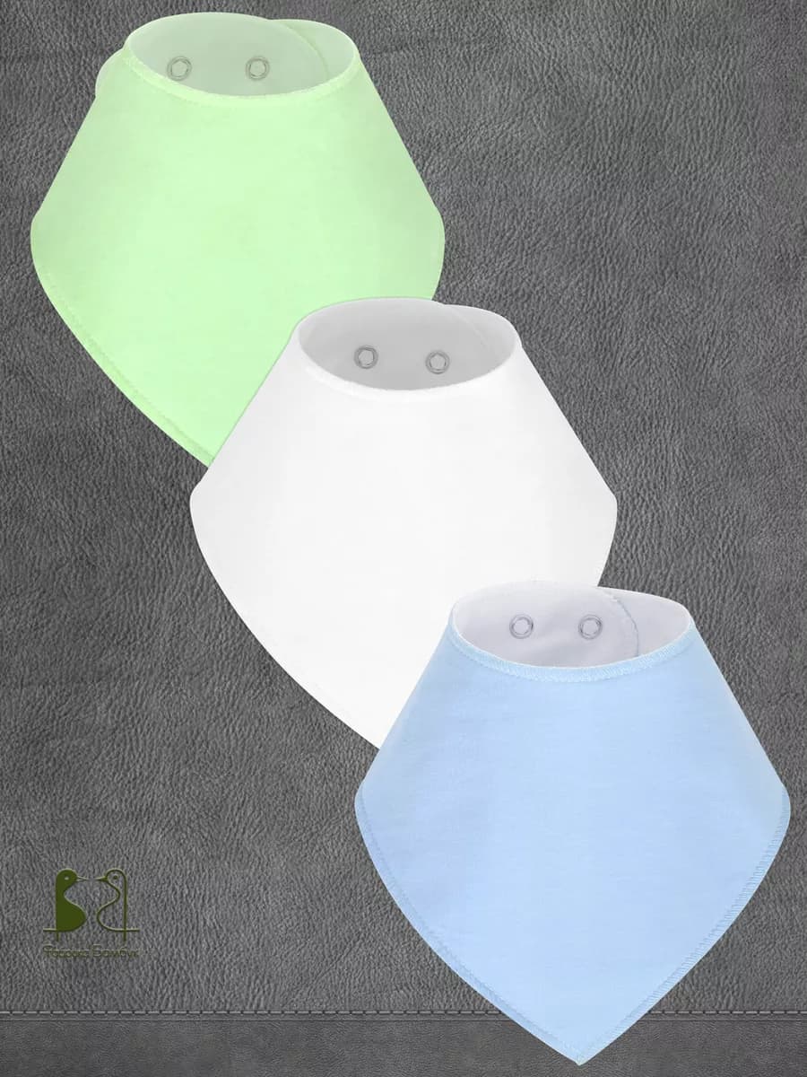 Набор слюнявчиков с кнопками 3 шт