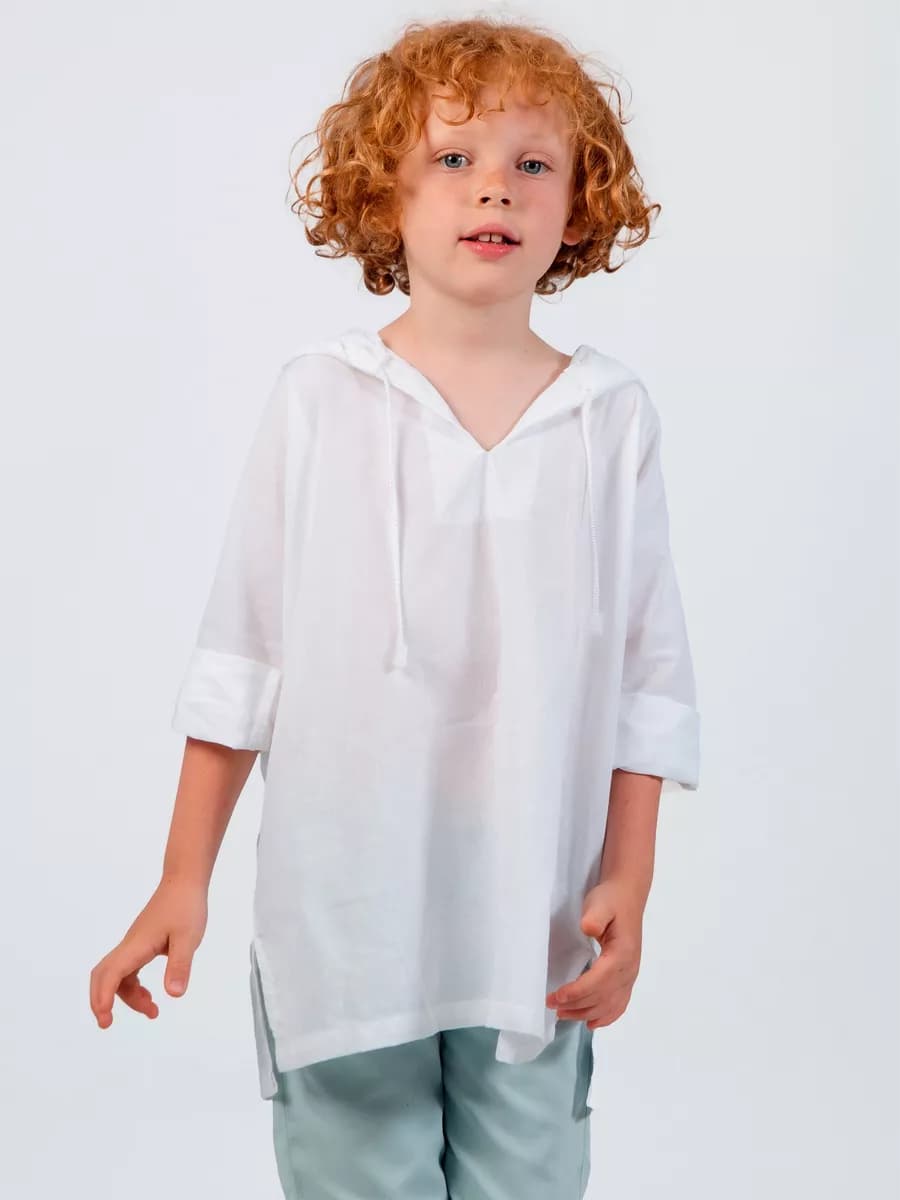 Домашняя туника пляжная рубашка с капюшоном