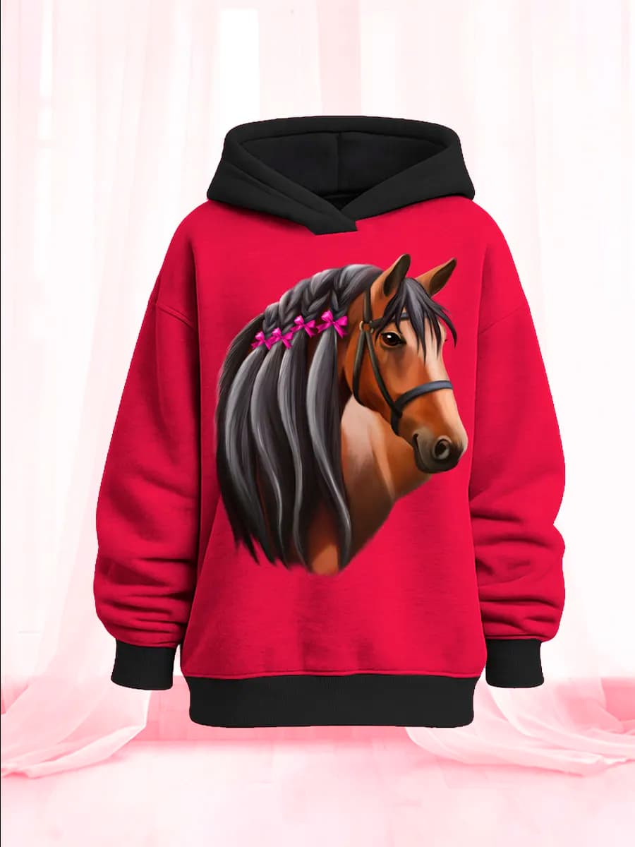 Детская подростковая толстовка оверсайз с капюшоном