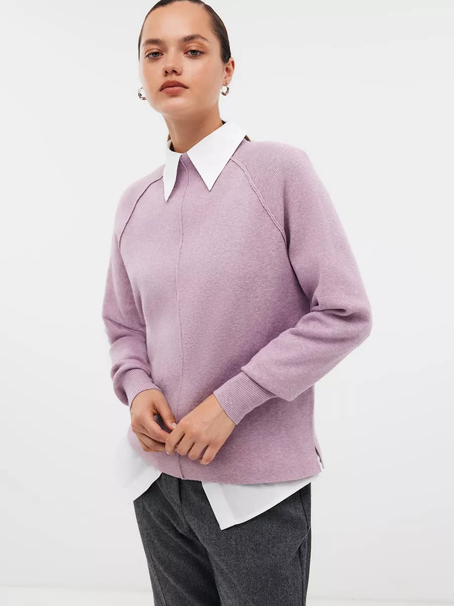 Джемпер теплый вязаный