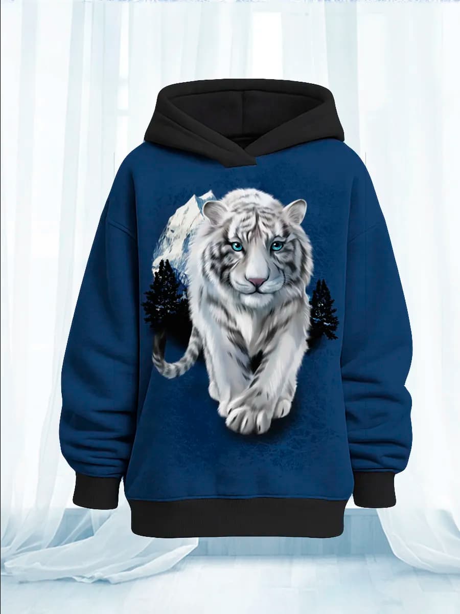 Худи детское подростковая оверсайз с капюшоном и принтом