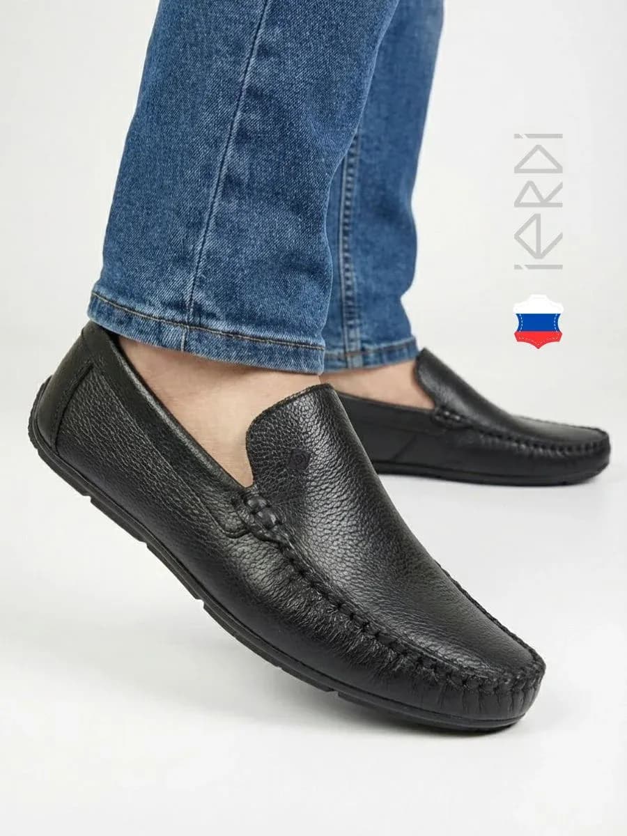Мокасины офисные натуральная кожа