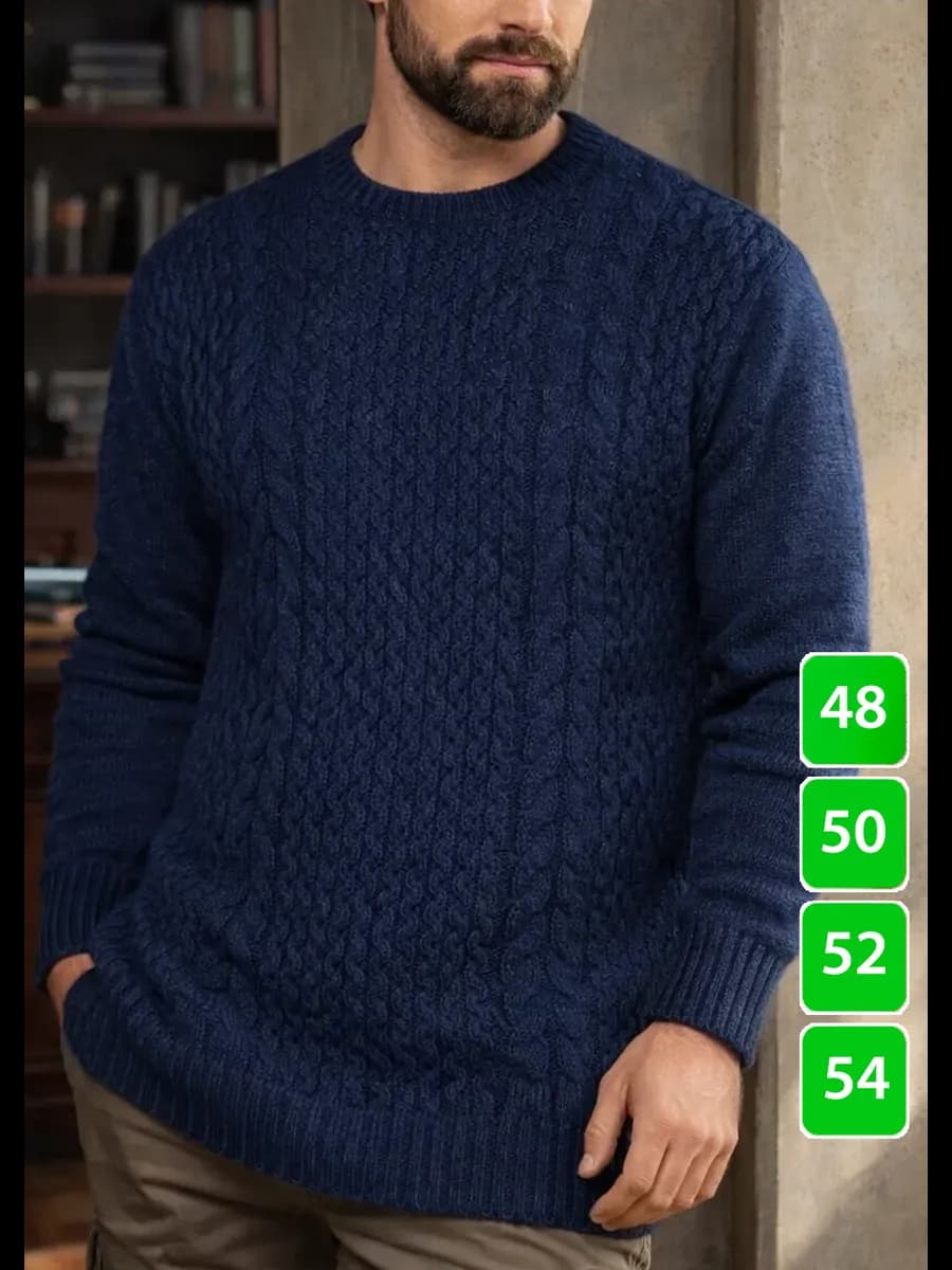 Свитер тонкий вязаный без горла шерсть