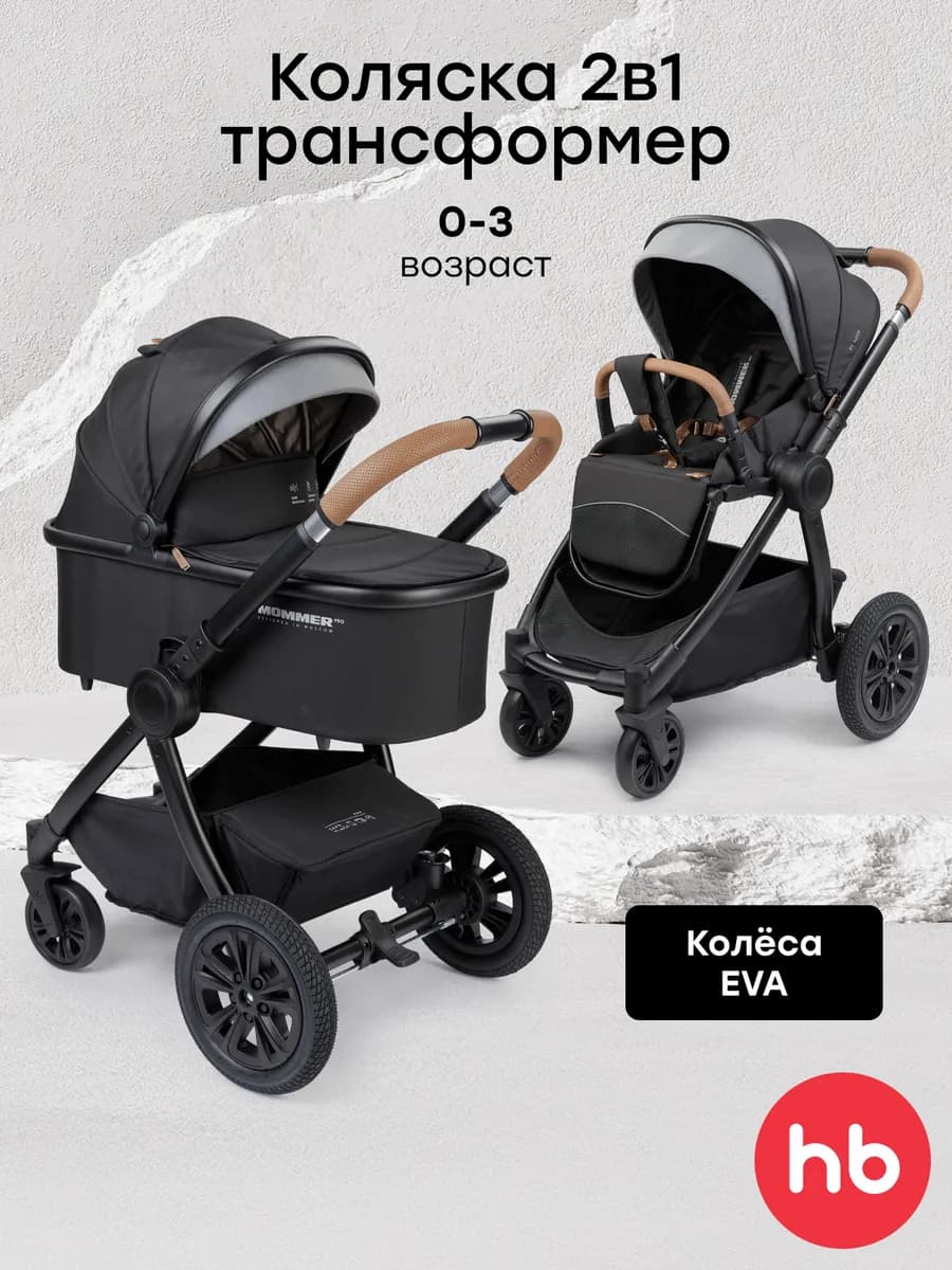 Коляска для новорожденных 2в1 трансформер MOMMERPRO