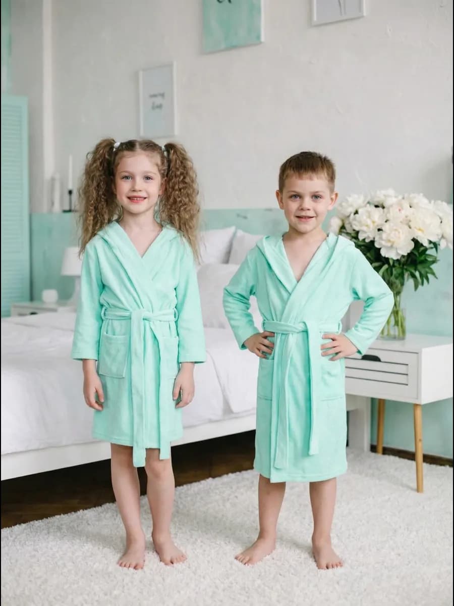 Халат банный детский для бассейна для дома