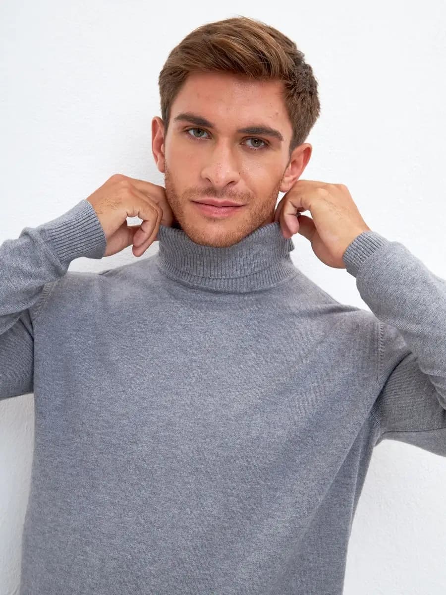 Водолазка с горлом теплая кашемир большие размеры