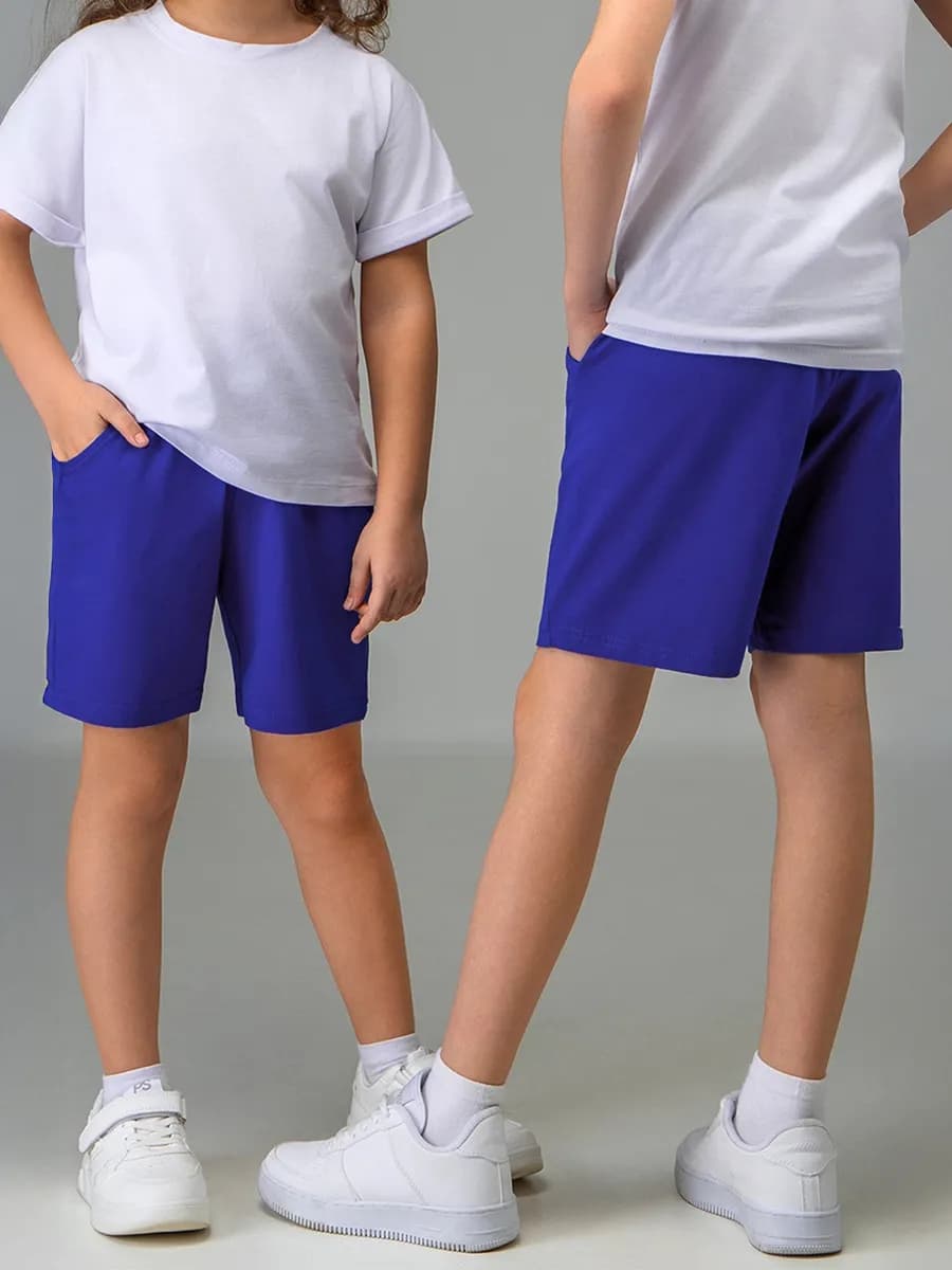 Шорты детские для физкультуры школьные трикотажные