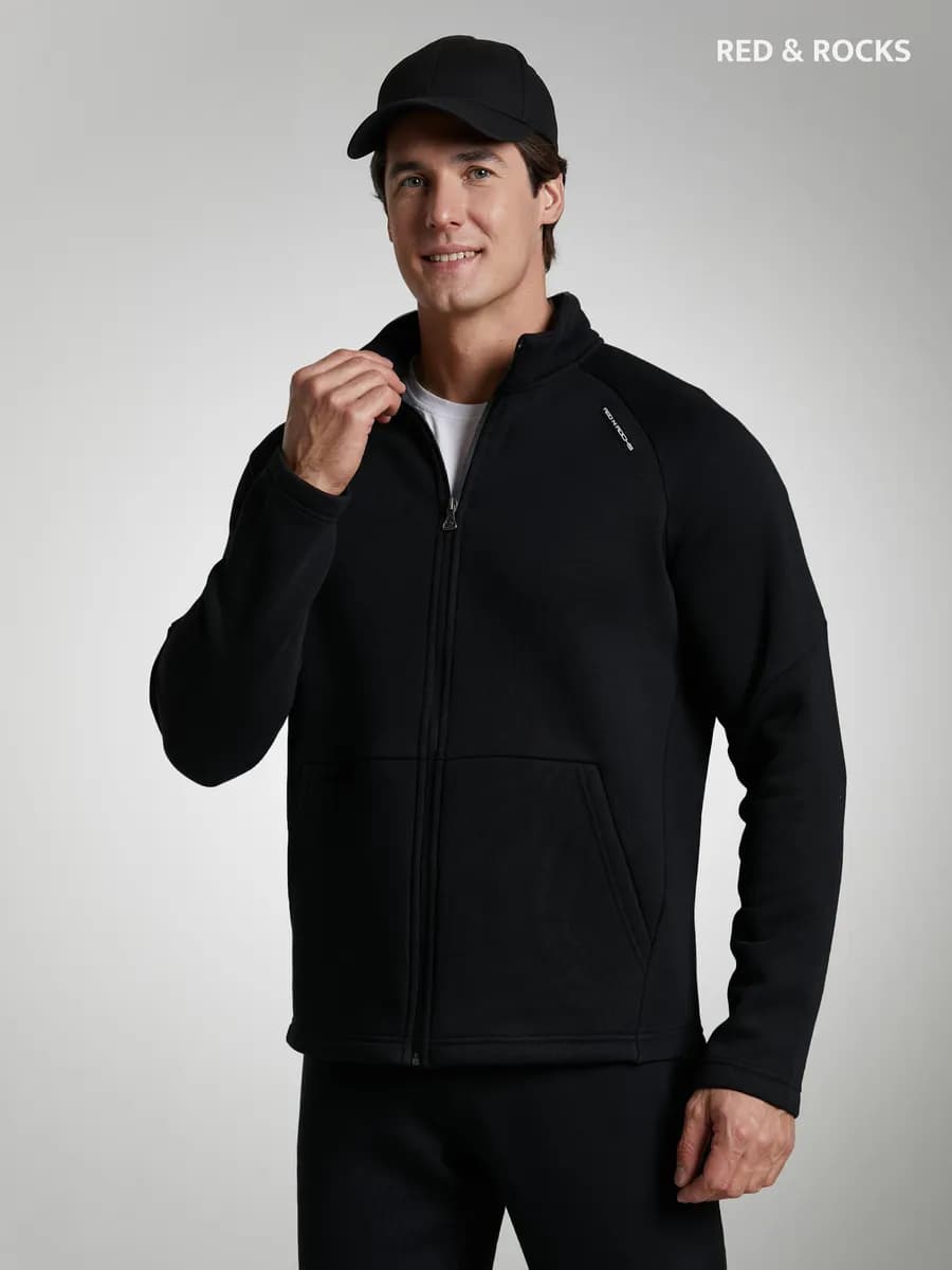 Спортивный костюм на молнии утепленный с начесом зимний