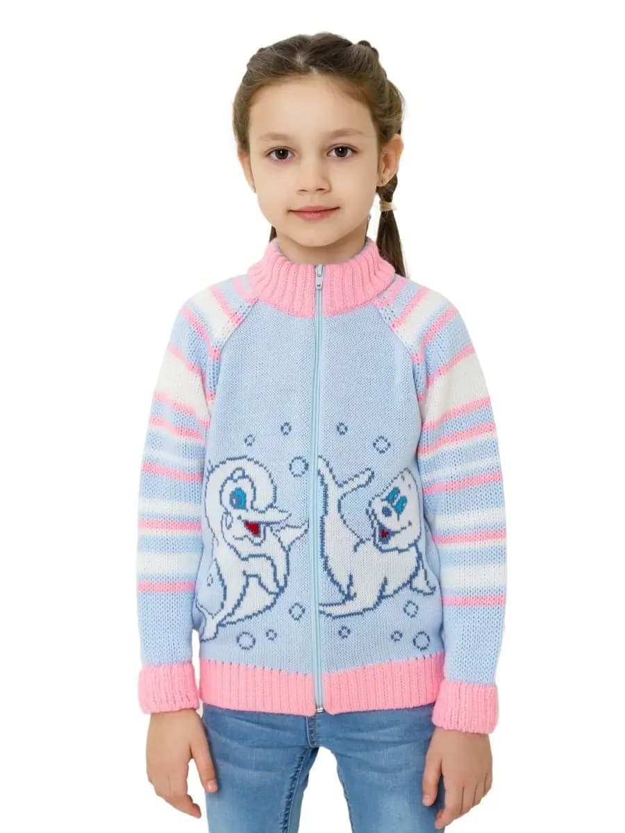 Кофта вязаная на молнии