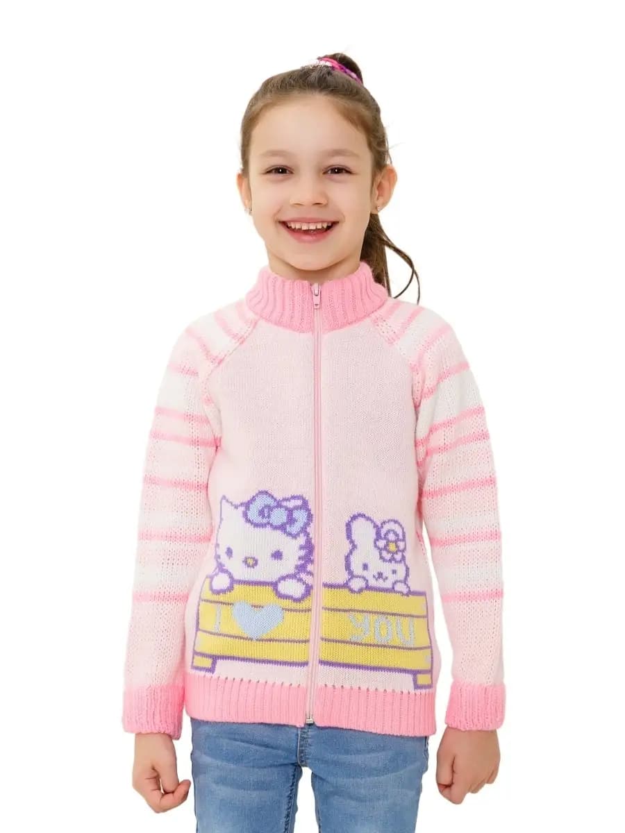 Кофта вязаная на молнии