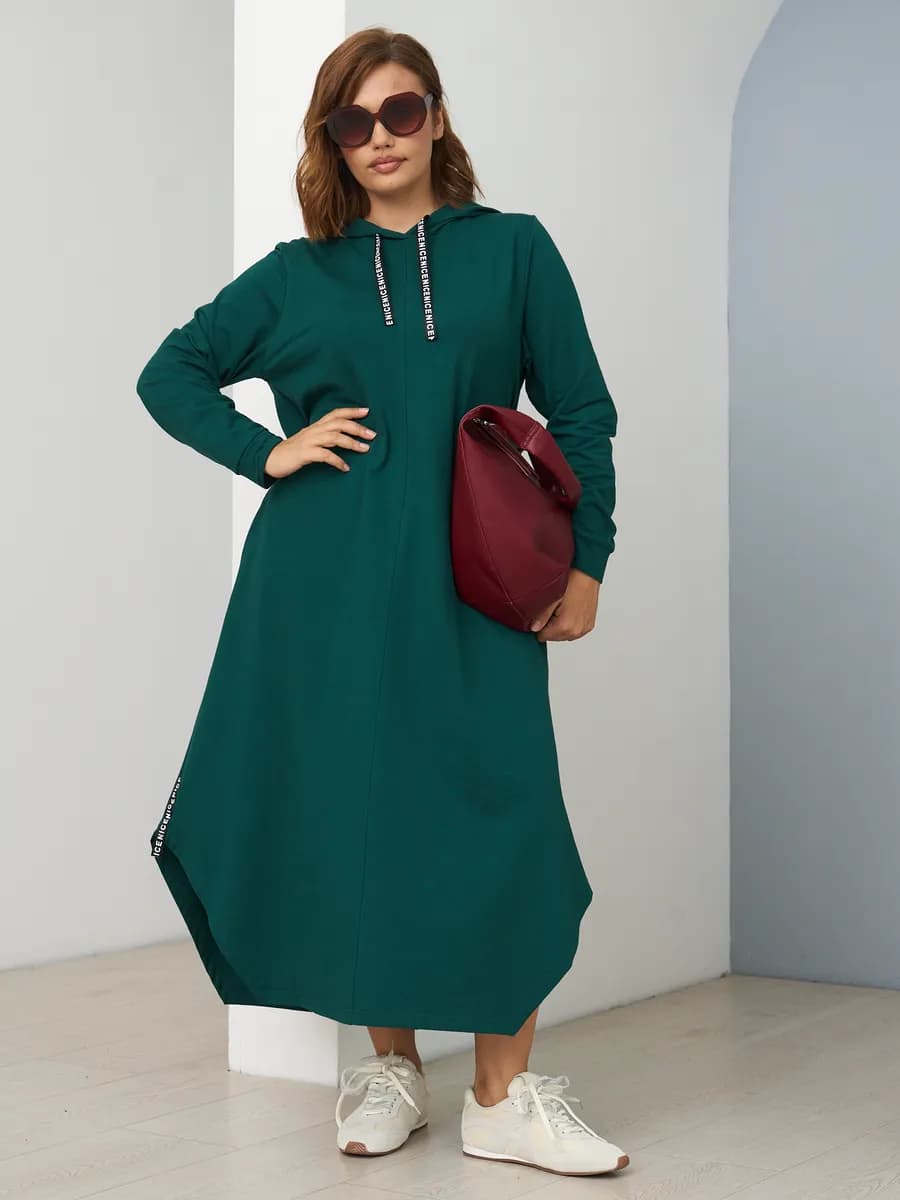 Платье худи с капюшоном спортивное толстовка