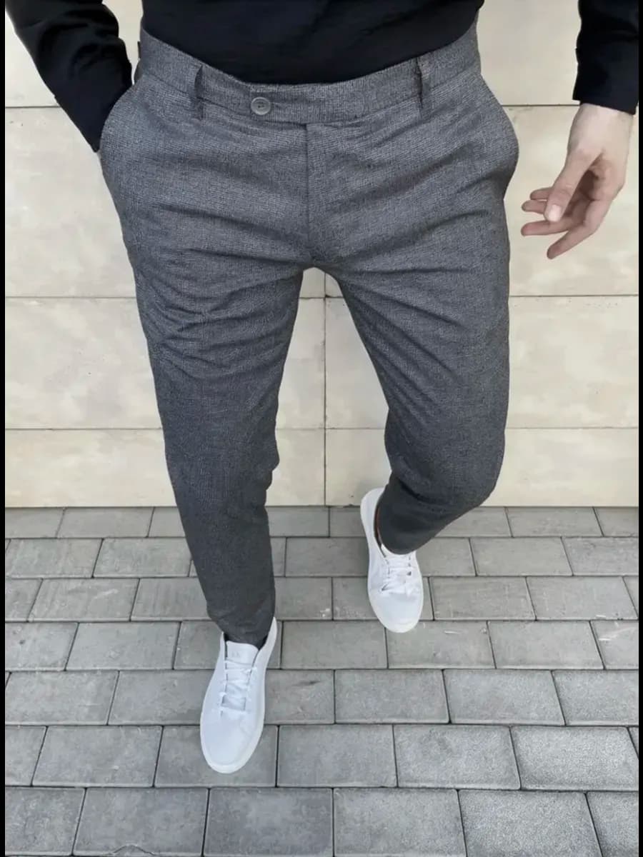 Брюки классические серые