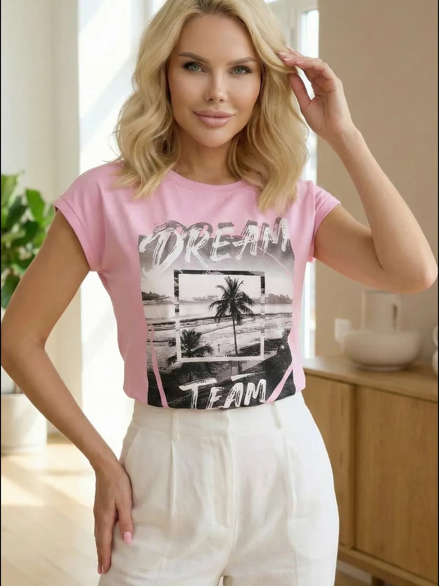 Футболка с принтом базовая