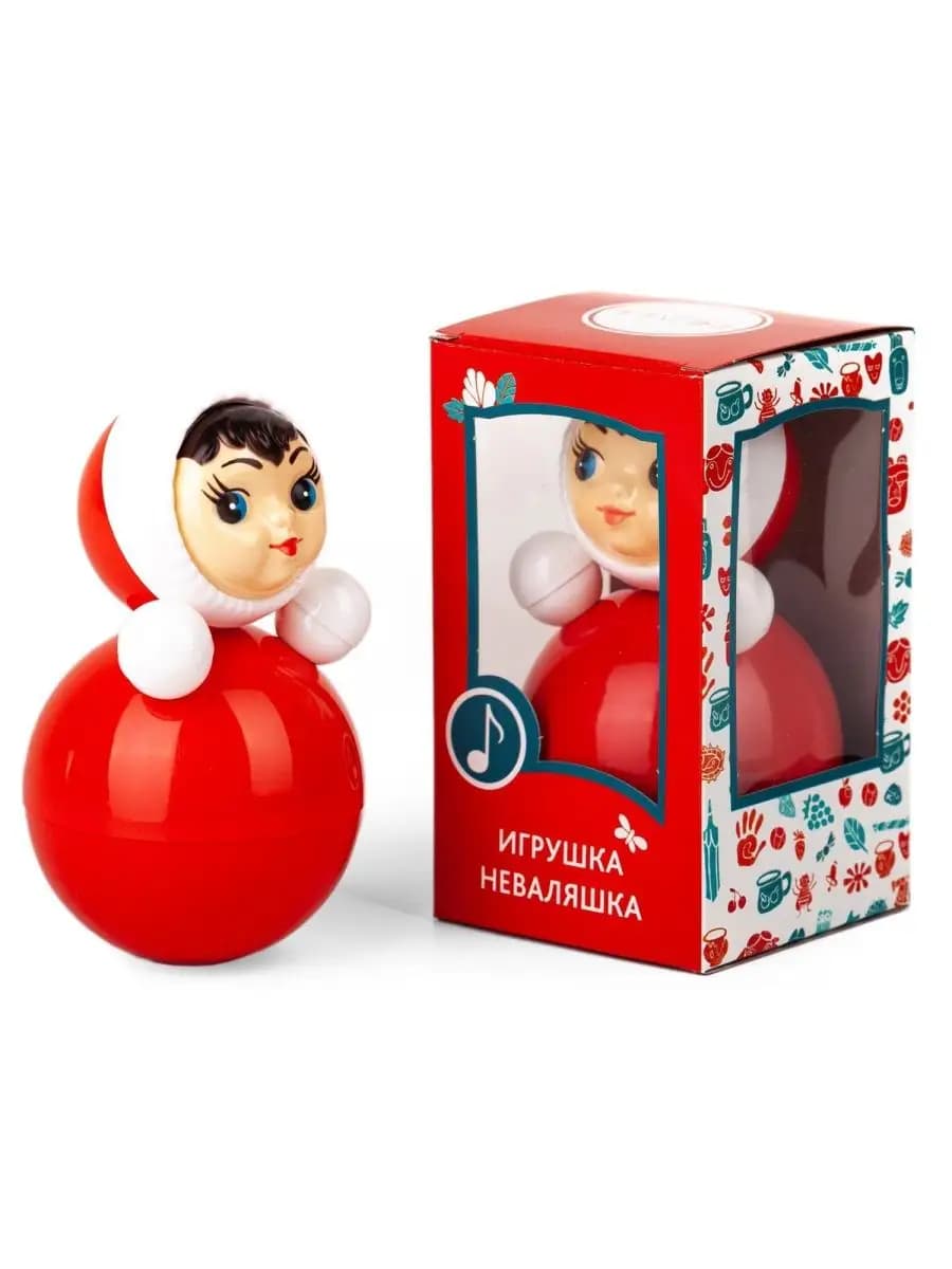 Неваляшка маленькая 15 см в подарочной упаковке